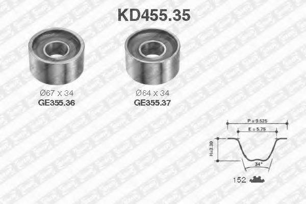 SNR KD45535 Комплект ременя ГРМ