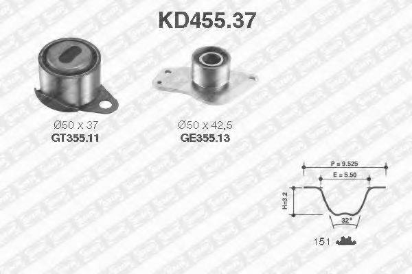 SNR KD45537 Комплект ременя ГРМ