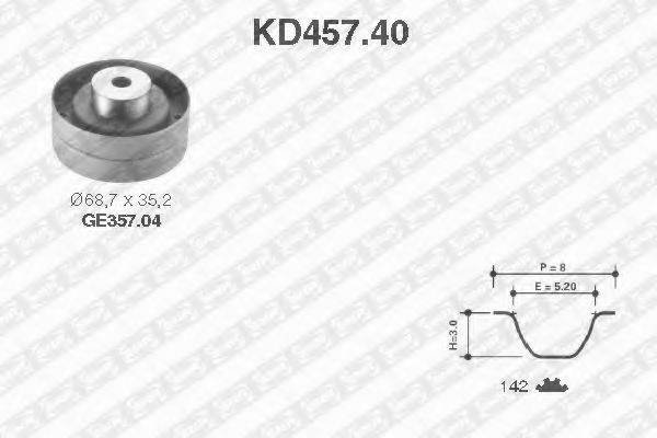 SNR KD45740 Комплект ременя ГРМ