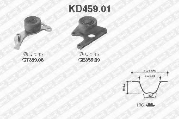 SNR KD45901 Комплект ременя ГРМ