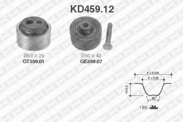 SNR KD45912 Комплект ременя ГРМ