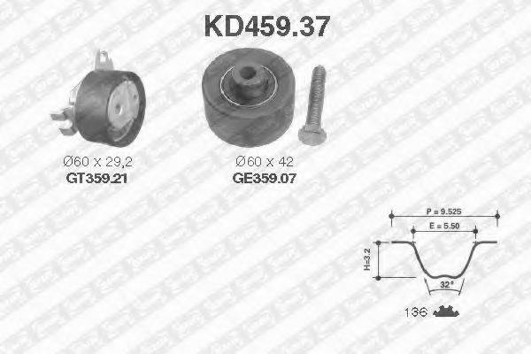 SNR KD45937 Комплект ременя ГРМ