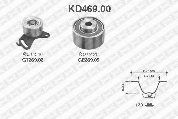 SNR KD46900 Комплект ременя ГРМ