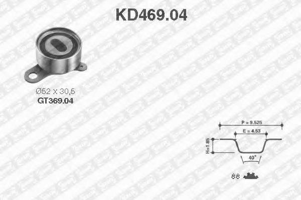 SNR KD46904 Комплект ременя ГРМ