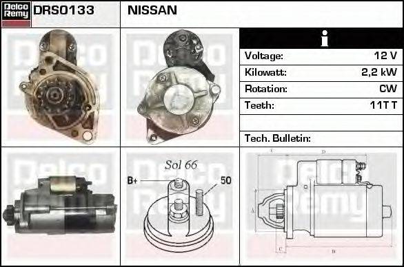 DELCO REMY DRS0133 Стартер