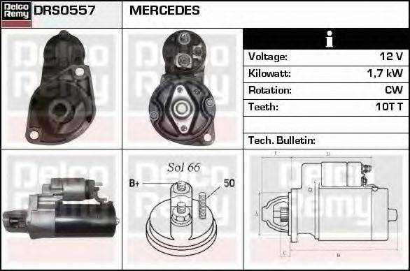 DELCO REMY DRS0557 Стартер