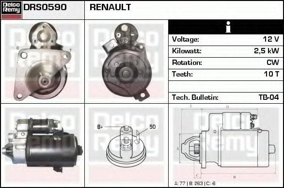 DELCO REMY DRS0590 Стартер