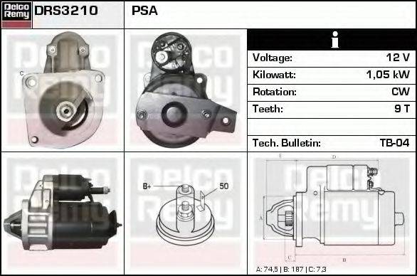 DELCO REMY DRS3210 Стартер