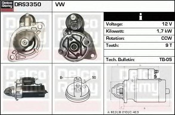 DELCO REMY DRS3350 Стартер