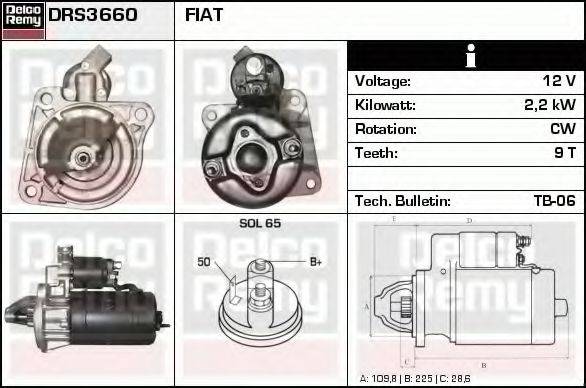 DELCO REMY DRS3660 Стартер