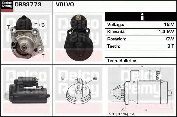 DELCO REMY DRS3773 Стартер