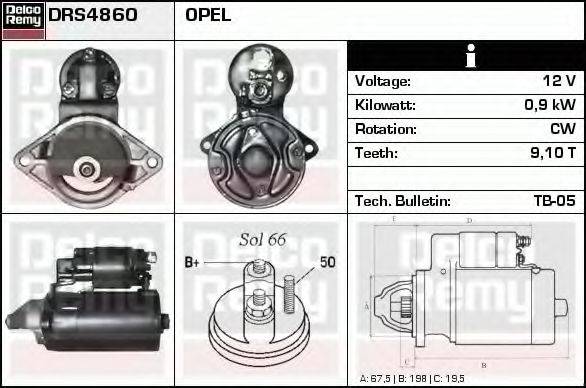 DELCO REMY DRS4860 Стартер