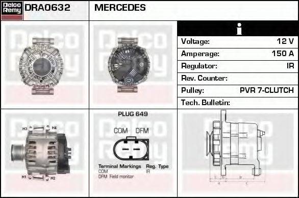 DELCO REMY DRA0632 Генератор