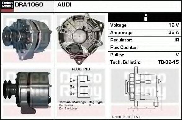 DELCO REMY DRA1060 Генератор