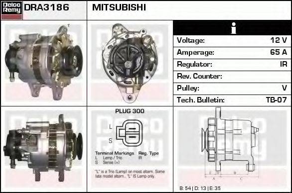 DELCO REMY DRA3186 Генератор