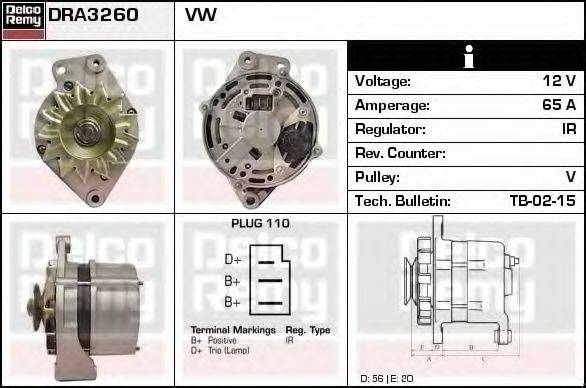 DELCO REMY DRA3260 Генератор