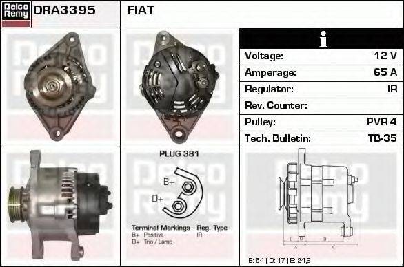 DELCO REMY DRA3395 Генератор