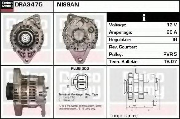 DELCO REMY DRA3475 Генератор