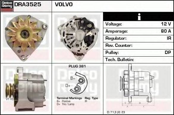 DELCO REMY DRA3525 Генератор