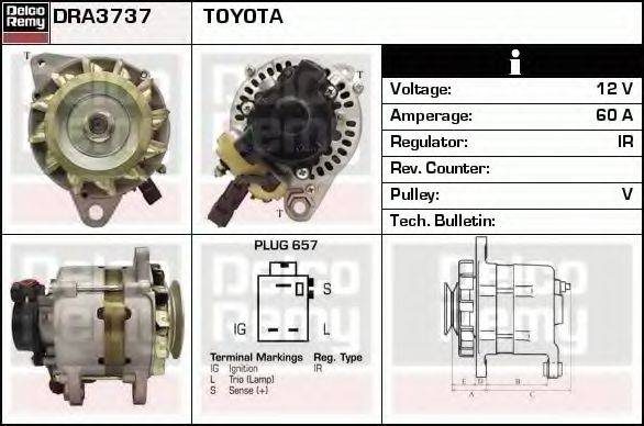 DELCO REMY DRA3737 Генератор