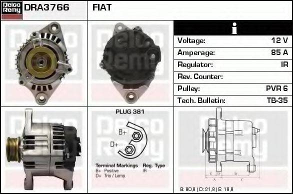 DELCO REMY DRA3766 Генератор