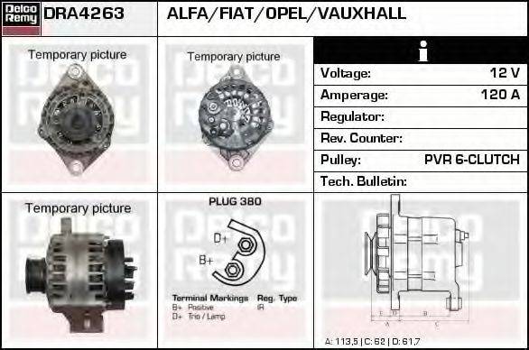 DELCO REMY DRA4263 Генератор