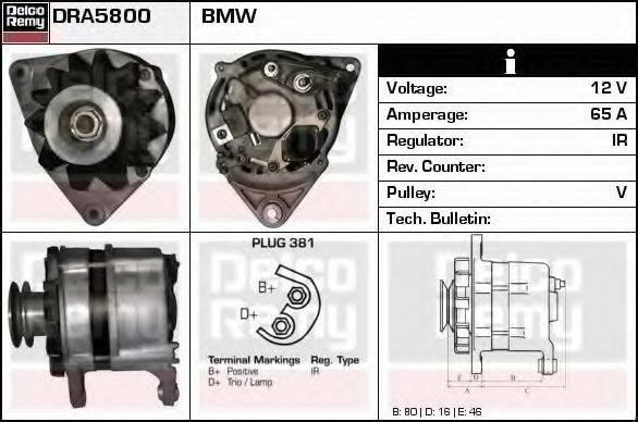 DELCO REMY DRA5800 Генератор