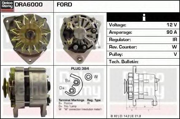 DELCO REMY DRA6000 Генератор