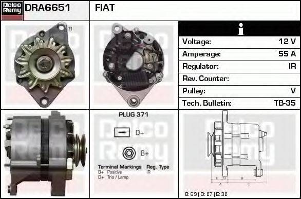 DELCO REMY DRA6651 Генератор