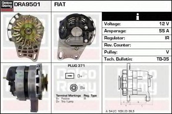 DELCO REMY DRA9501 Генератор