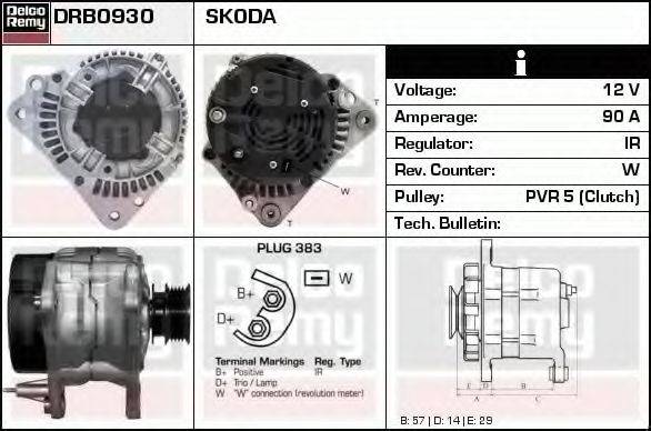 DELCO REMY DRB0930 Генератор