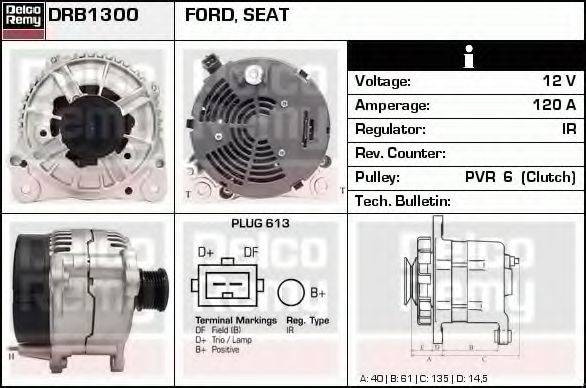 DELCO REMY DRB1300 Генератор