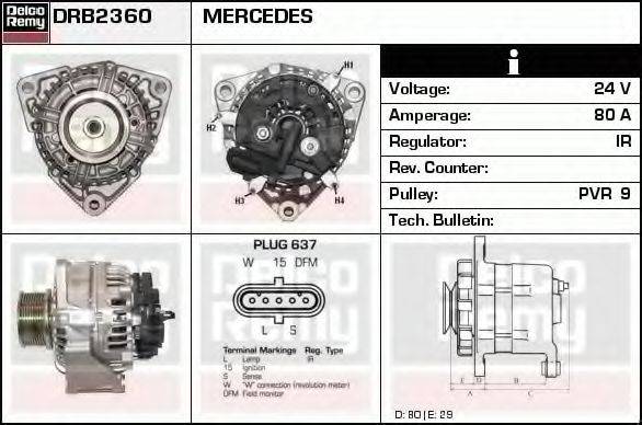 DELCO REMY DRB2360 Генератор