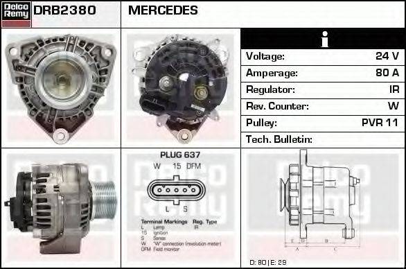 DELCO REMY DRB2380 Генератор