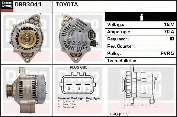 DELCO REMY DRB3041 Генератор