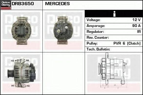 DELCO REMY DRB3650 Генератор