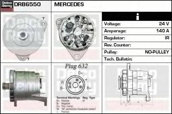 DELCO REMY DRB6550 Генератор