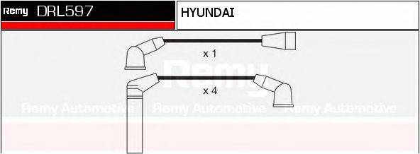 DELCO REMY DRL597 Комплект дротів запалювання