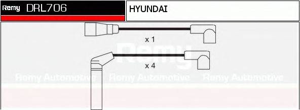 DELCO REMY DRL706 Комплект дротів запалювання