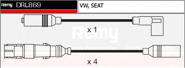 DELCO REMY DRL869 Комплект дротів запалювання