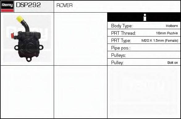 DELCO REMY DSP292 Гідравлічний насос, кермо