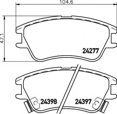 PAGID T1562 Комплект гальмівних колодок, дискове гальмо