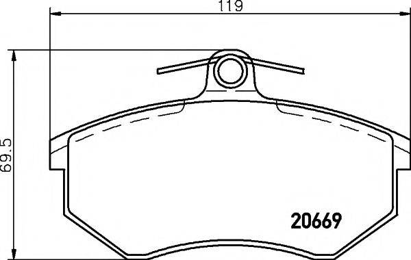 PAGID T5021 Комплект гальмівних колодок, дискове гальмо