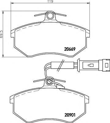 PAGID T5009 Комплект гальмівних колодок, дискове гальмо