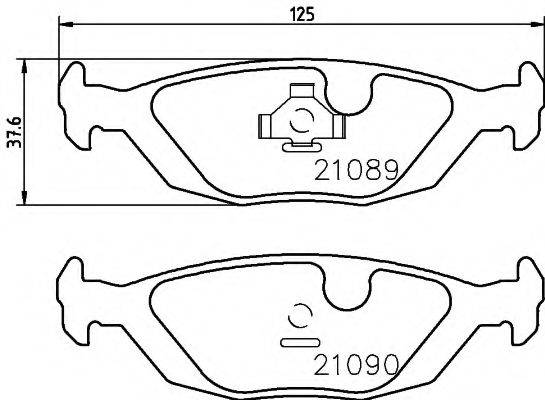 PAGID T1040 Комплект гальмівних колодок, дискове гальмо