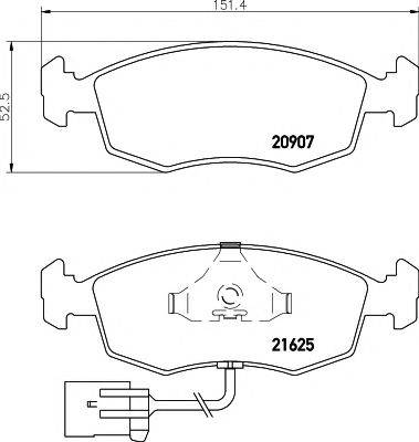 PAGID T1080 Комплект гальмівних колодок, дискове гальмо