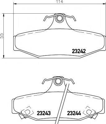 PAGID T1262 Комплект гальмівних колодок, дискове гальмо