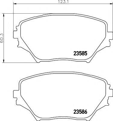 PAGID T1281 Комплект гальмівних колодок, дискове гальмо