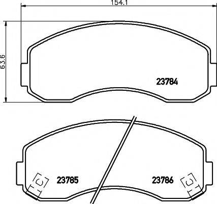 PAGID T1321 Комплект гальмівних колодок, дискове гальмо