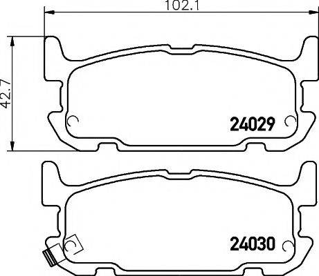 PAGID T1407 Комплект гальмівних колодок, дискове гальмо